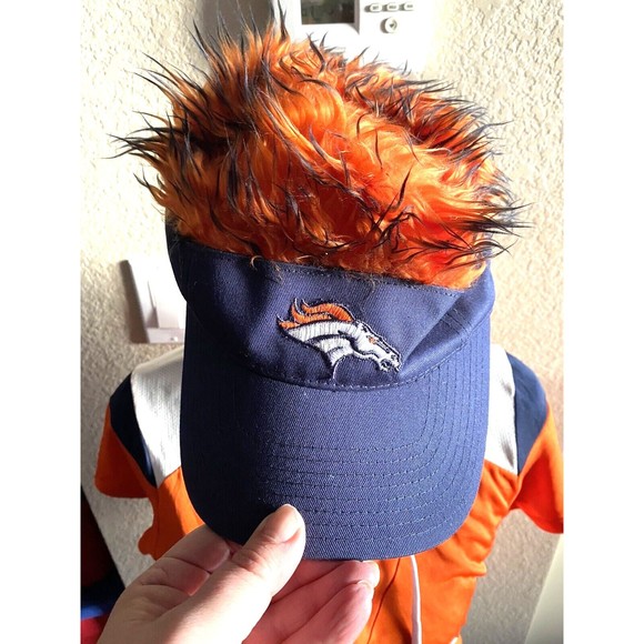 Denver Broncos L Ladies Top Large Rhinestone Plus Funny Hat Visor Jersey Shirt - Picture 4 of 14